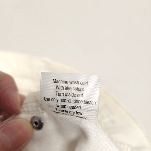 a.n.a Womens Distressed Mid Rise Skinny Boyfriend Jeans Size 10 Ivory - Picture 13 of 13